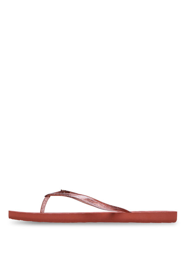 Roxy Chanclas detalle logo tira brillo naranja