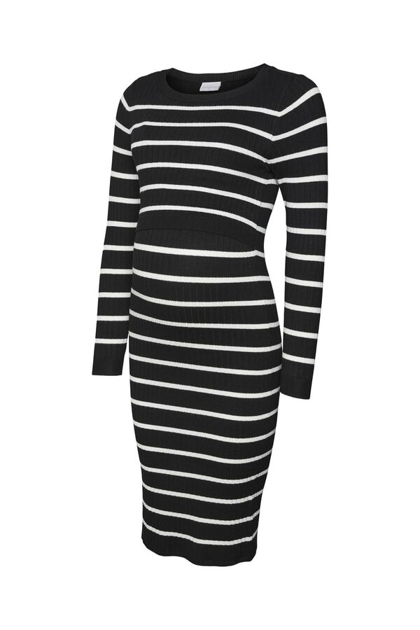 Mamalicious Maternity and breastfeeding jersey-knit dress black
