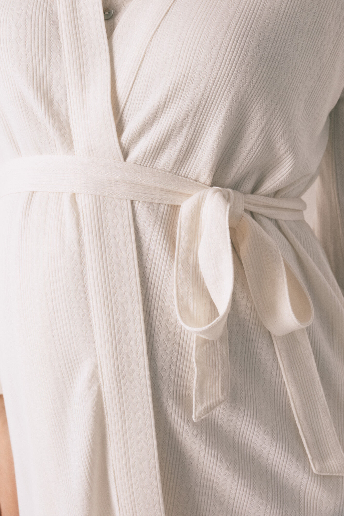 Women'secret White maternity belted robe