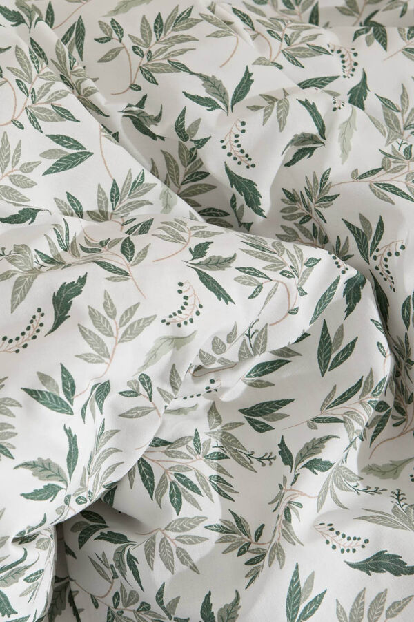 Womensecret Bettbezug Blätter Baumwolle. Bett 80-90 cm. Weiß