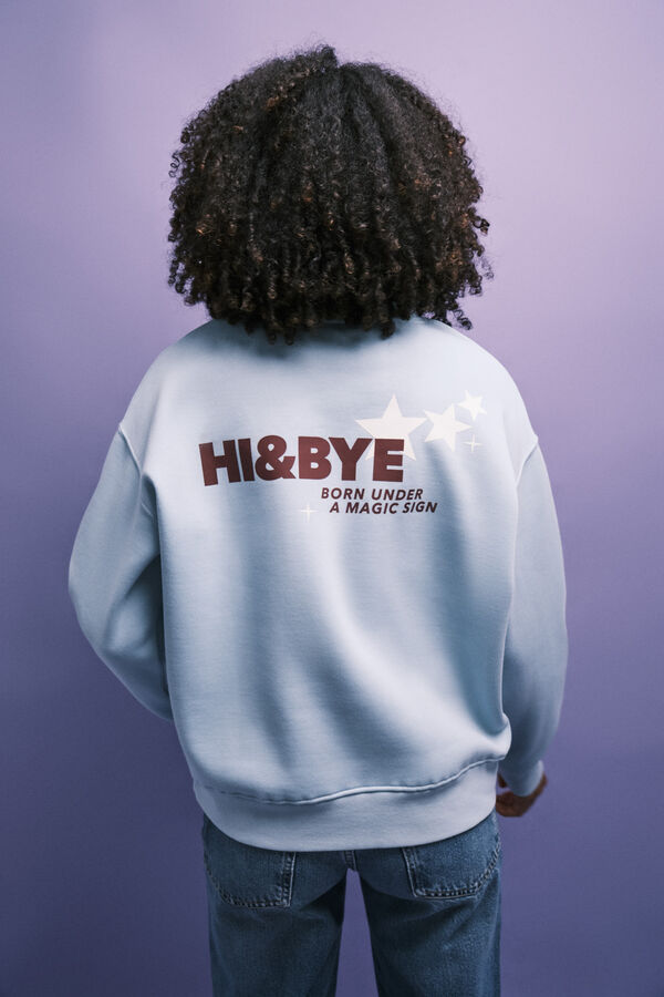 HI&BYE Green fleece logo sweatshirt green
