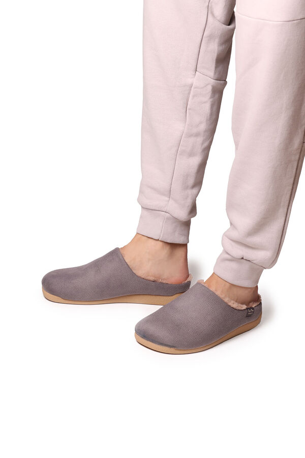 Womensecret Slippers for men in grey fabric Siva