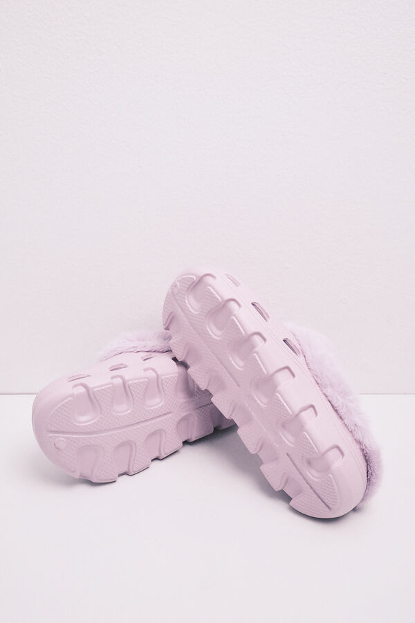HI&BYE Purple platform clog slippers pink