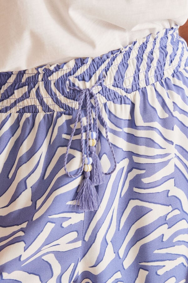 Womensecret Blue zebra print trousers Print