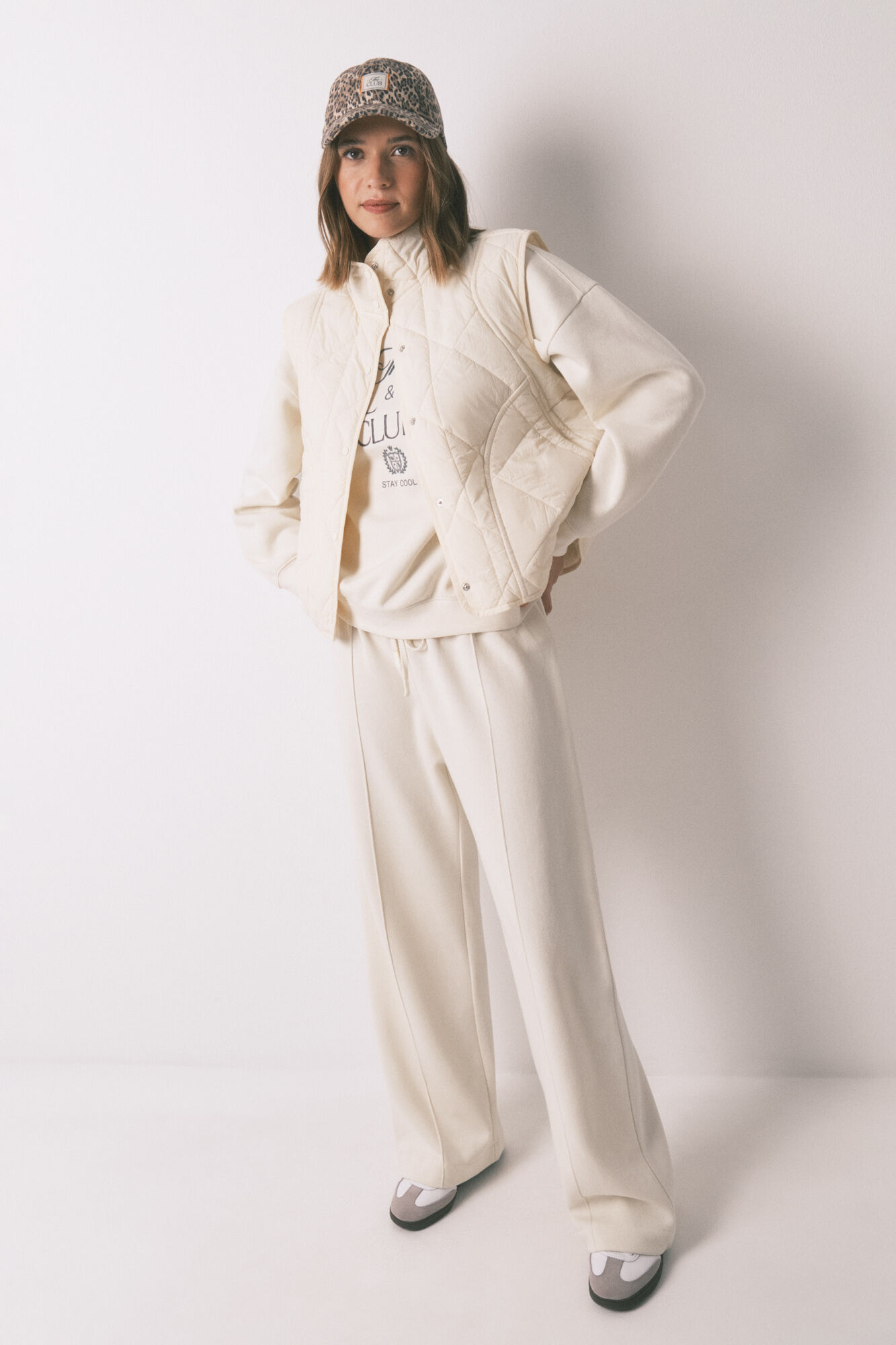 Women'secret Long white fine plush trouser