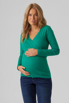 Womensecret Top de algodão maternity 2 funções verde