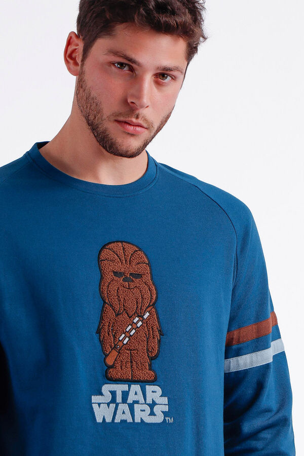 Womensecret Men's Wookiee long-sleeved pyjamas - Star Wars  bleu