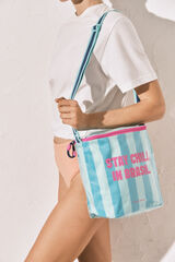 Women'secret Green striped cooler bag green