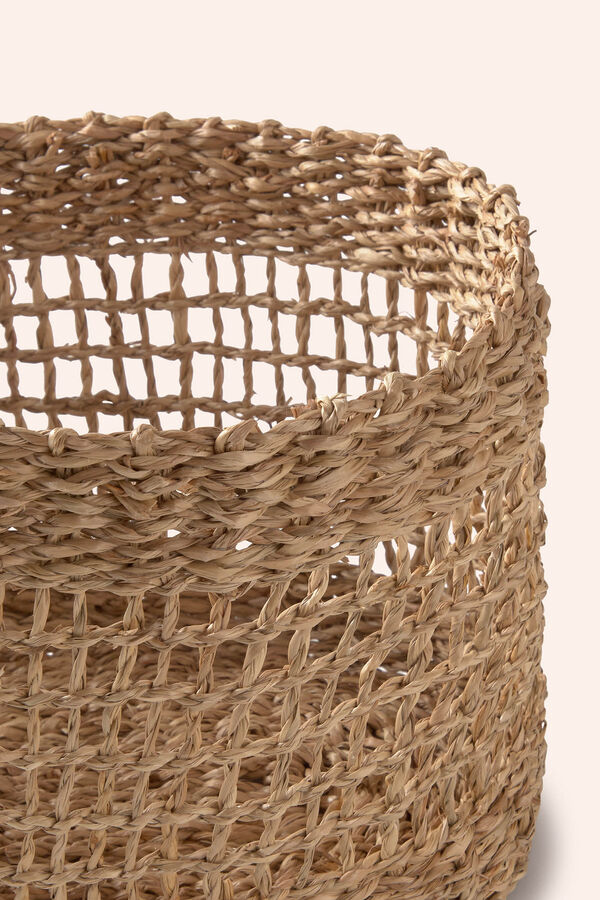 Calma House Cesto artesanal de junco de mar Hanoi nude