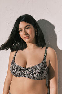 Women'secret Animal print horizontal capacity bikini top