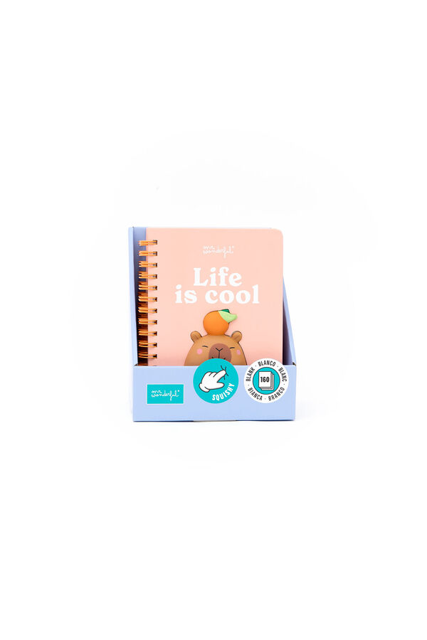 Mr. Wonderful Libreta A5 3D squishy capibara - Life is cool estampado