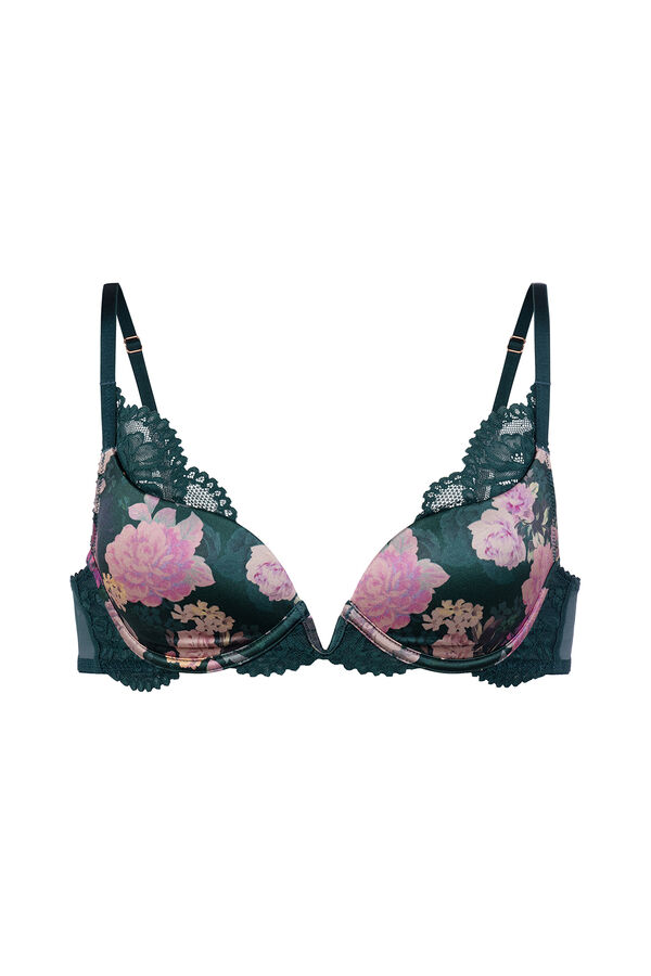 Dorina Sujetador escote profundo floral Anahi verde