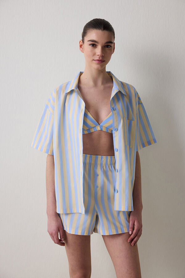 Penti Conjunto de pijama camisero corto rayas estampado