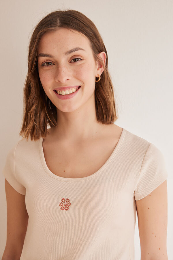 Womensecret T-shirt coton rose rose