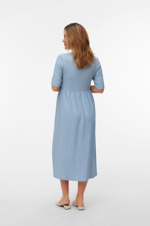 Mamalicious Maternity and breastfeeding midi dress black