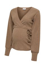 Mamalicious Maternity V-neck jumper nude
