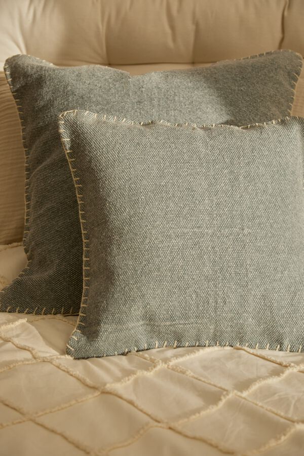 Calma House Baumwoll-Kissenbezug 45x45 Blau