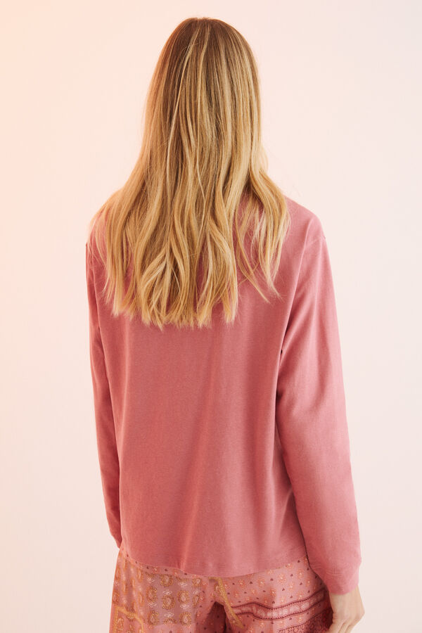 Womensecret Camiseta manga larga 100% algodón rosa Mr. Men & Little Miss rosa