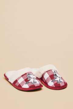 Womensecret Gingham Snoopy slippers brown