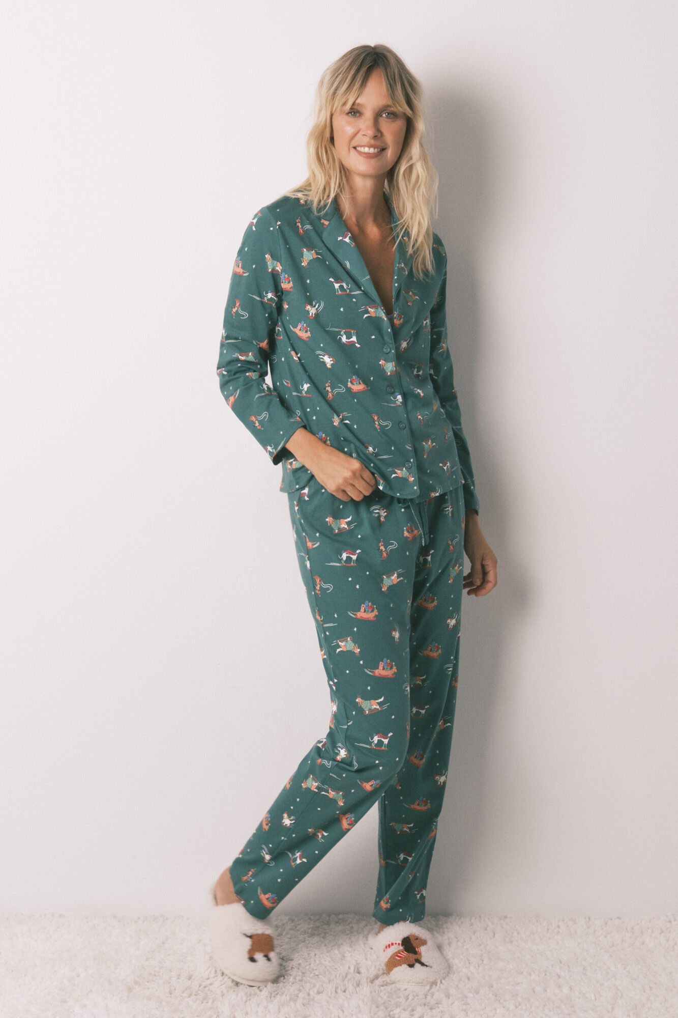 Women'secret 100% cotton dog classic pyjamas