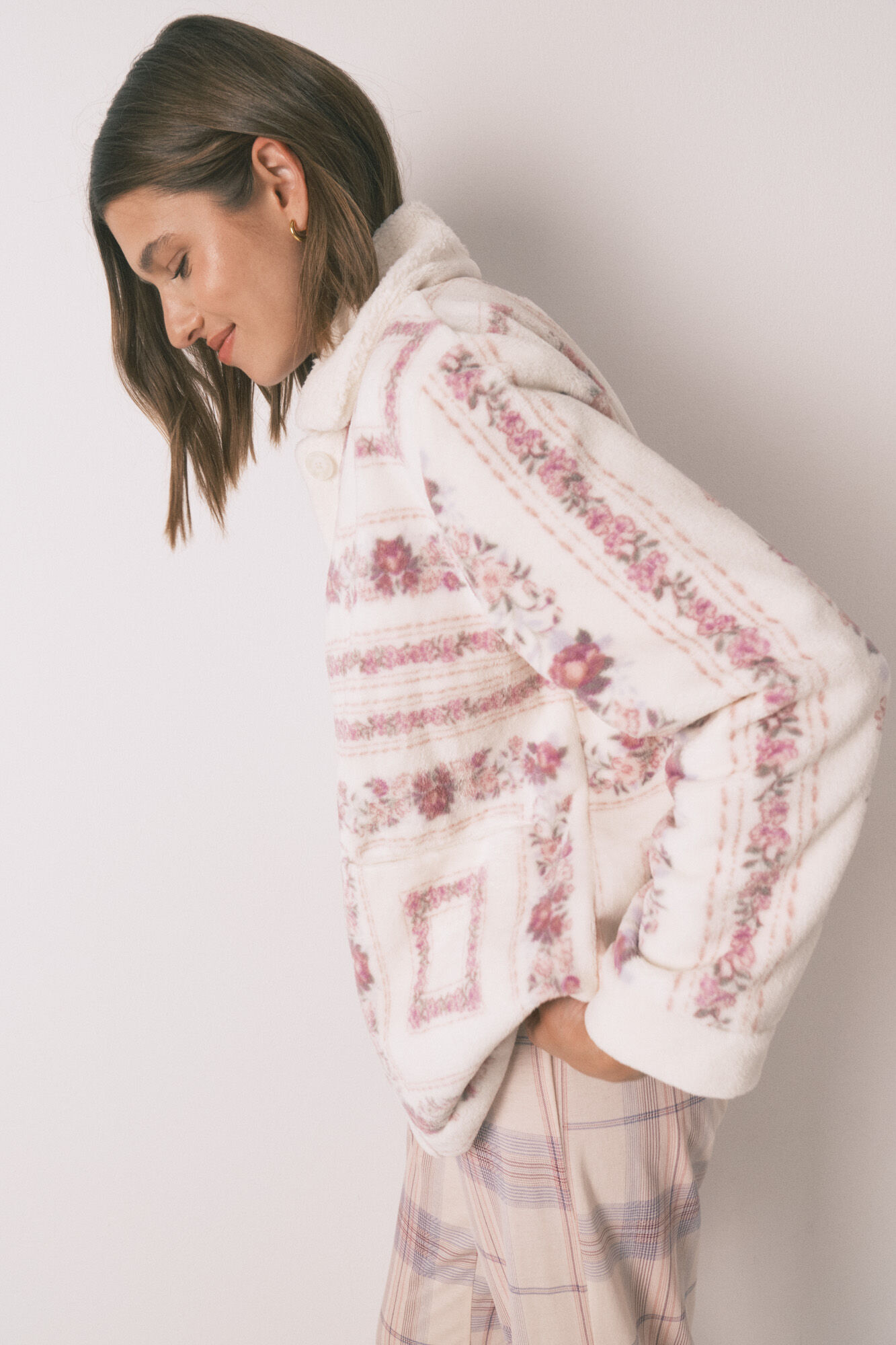 Women'secret Pink short fleece robe