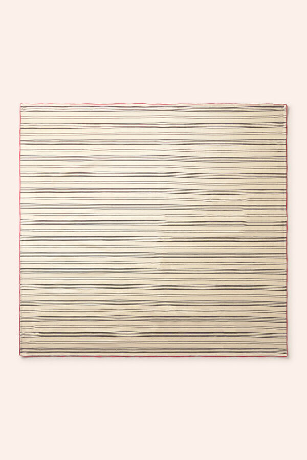 Calma House Leucate striped cotton tablecloth blue