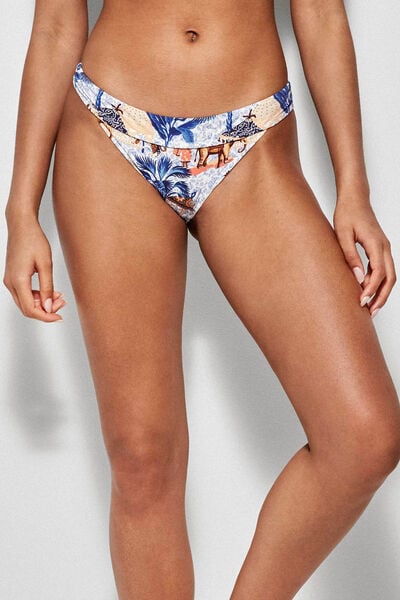 Womensecret African print bikini bottoms blanc