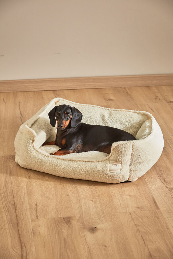 Calma House Cama para mascotas desenfundable cruda Henry estampado