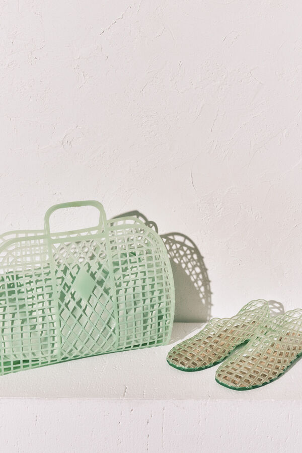 Women'secret Sac moyen effet filet jelly vert vert