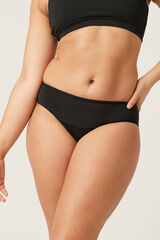 Modibodi Braga bikini menstrual adolescente nailon reciclado negra absorci&oacute;n ligera moderada negro