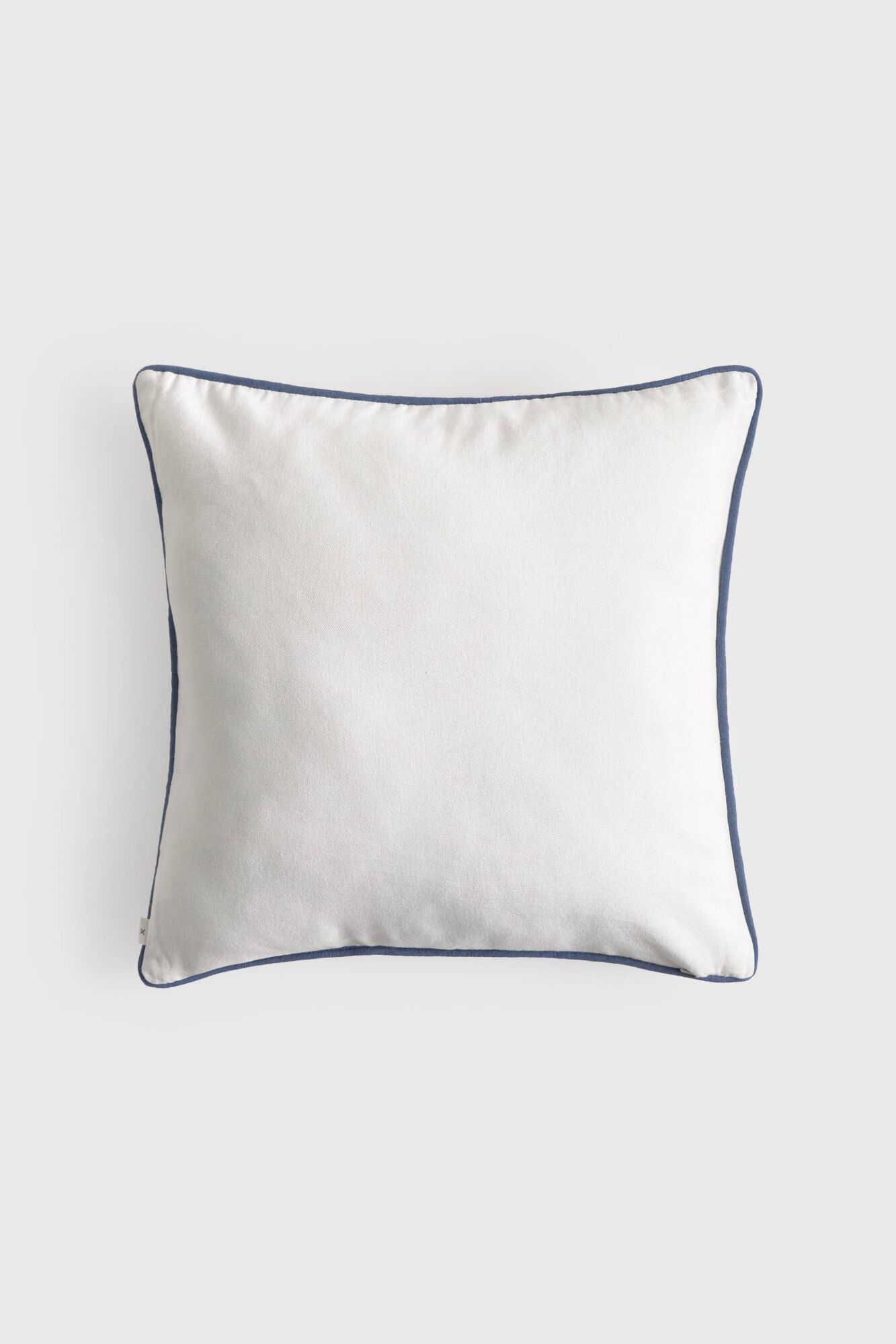 Textura Capa de almofada em algod&atilde;o com bordados marinhos