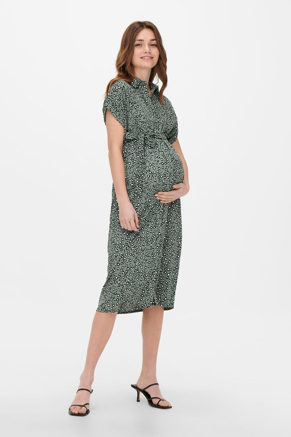 Womensecret Vestido maternity camisero green
