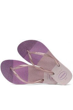 Womensecret Pink girl's glitter flip-flops pink