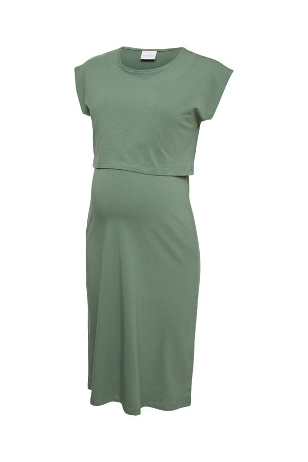 Mamalicious Vestido corto Maternity y lactancia verde