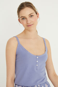 Womensecret Short blue 100% cotton vest pyjamas blue