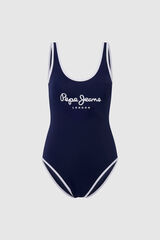 Womensecret Plain Swimsuit with Printed Logo Plava