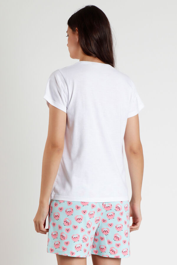 Womensecret MR WONDERFUL Extraordinary (Pasada) short-sleeved pyjamas for women blanc