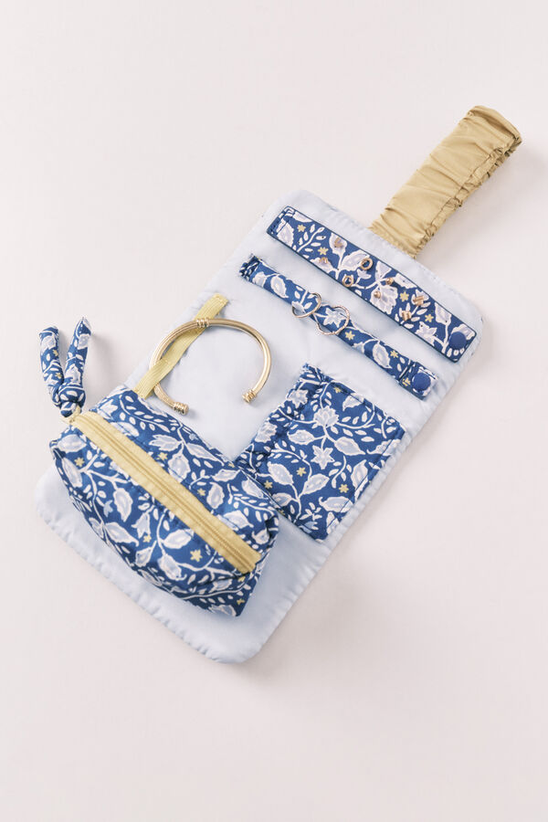 Women'secret Blue animal print roll-up jewellery box blue