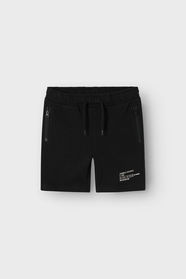 Womensecret Boys' Bermuda shorts with zips Crna