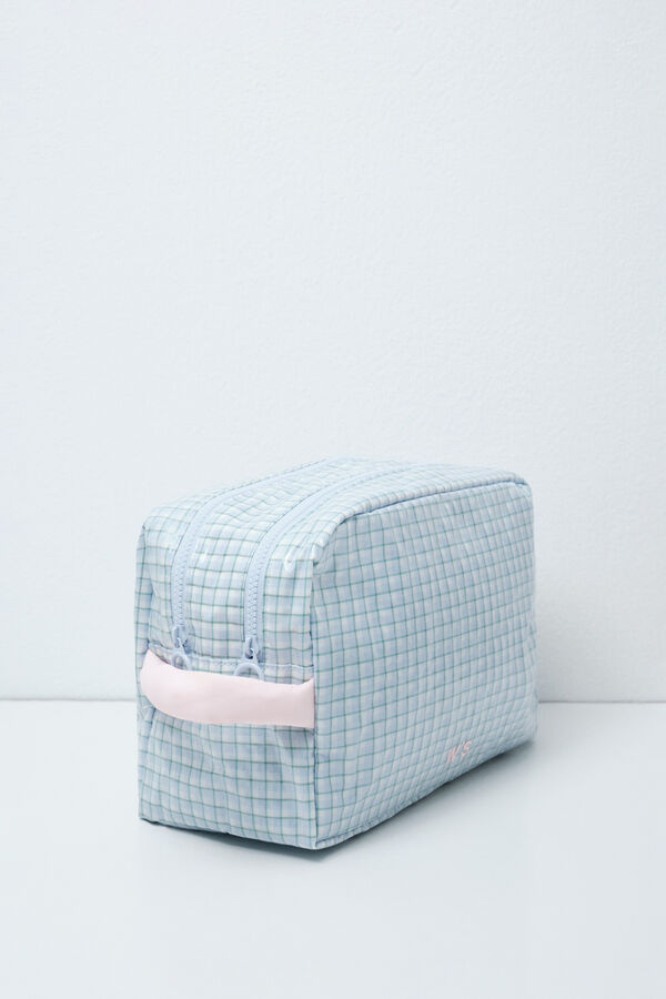 Women'secret Plaid large vanity case with handle printed