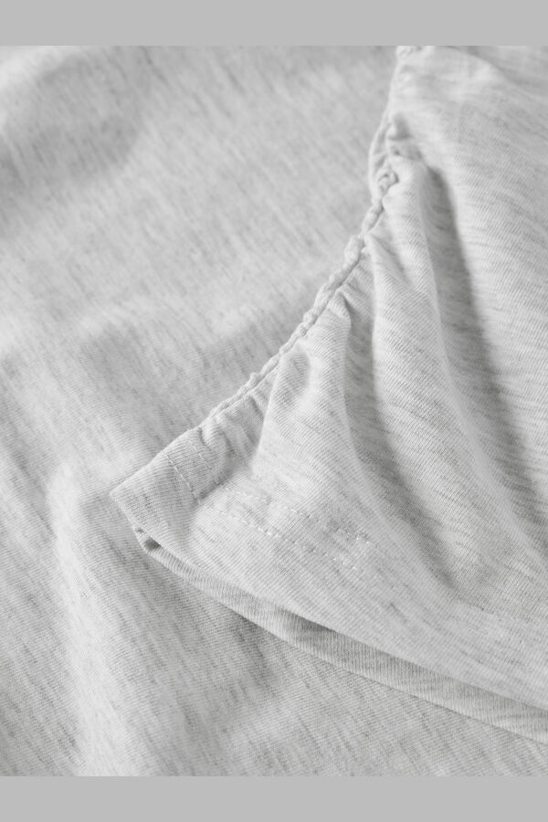 Lmtd Camiseta de manga corta con fruncido gris