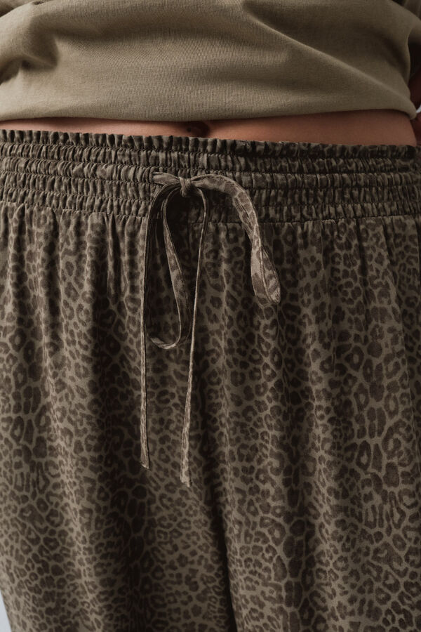 Women'secret Animal print long trousers green