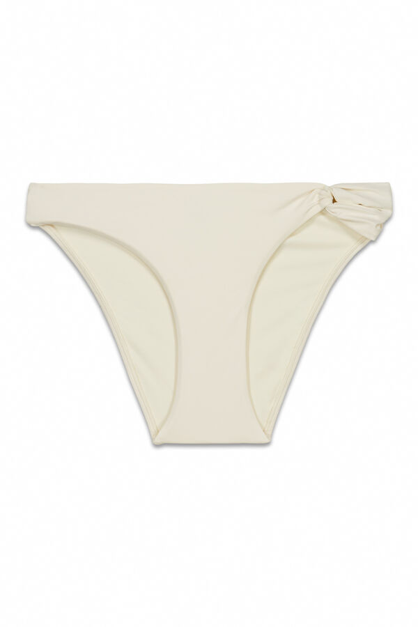 Women'secret Bele klasične bikini gaćice sa bočnim twistom Bež