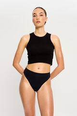 Modibodi Braga Menstual Alta Seamless Flujo Abundante Black negro