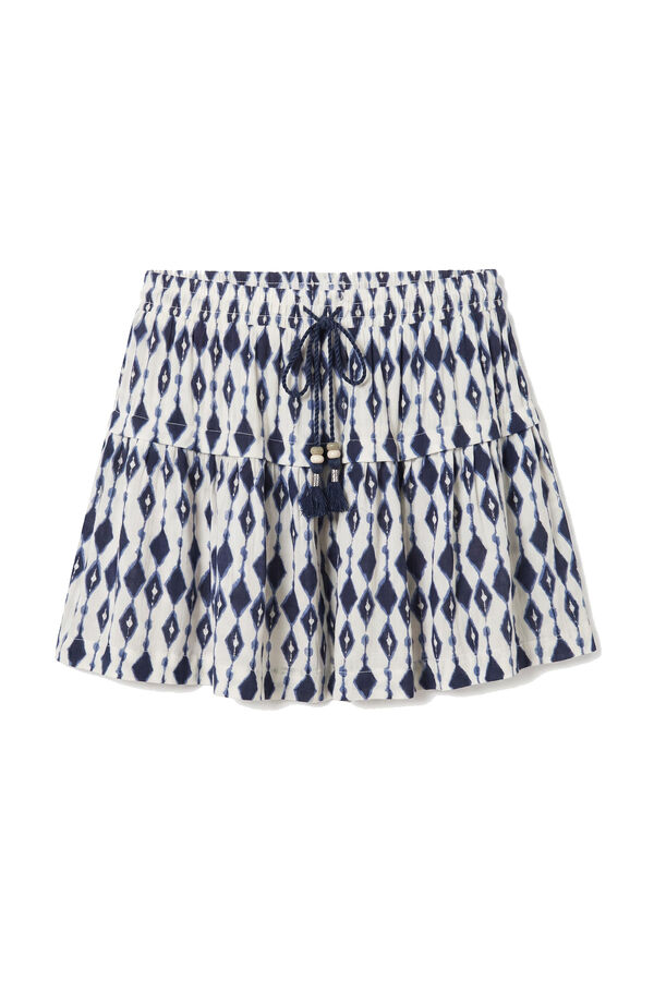 Women'secret Blue printed flared short blue