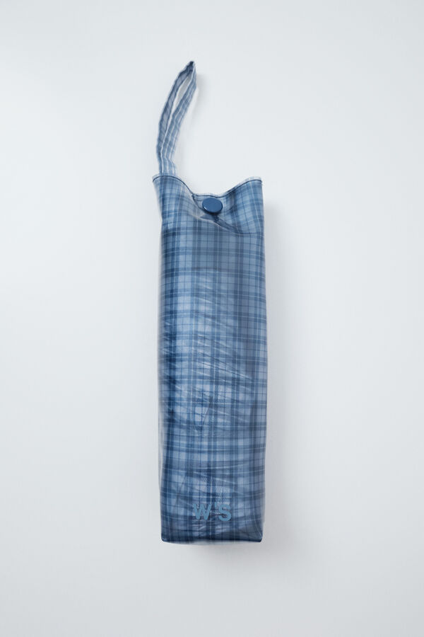 Women'secret Plaid mini umbrella blue