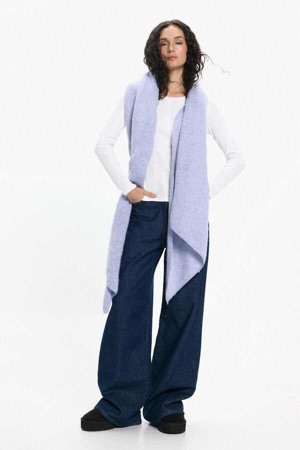 Pieces Bufanda larga asimétrica azul