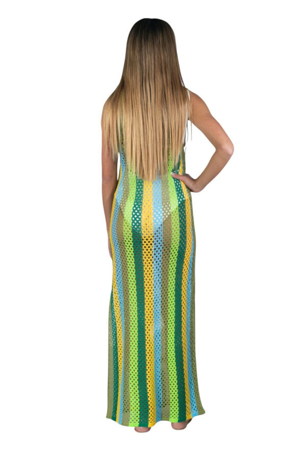 Kbas Haljina od poliestera s heklanim detaljima Zelena