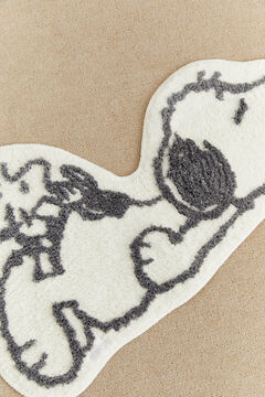 Womensecret Snoopy-mintás, szürke bárányszőrmés fürdőszobai szőnyeg bézs