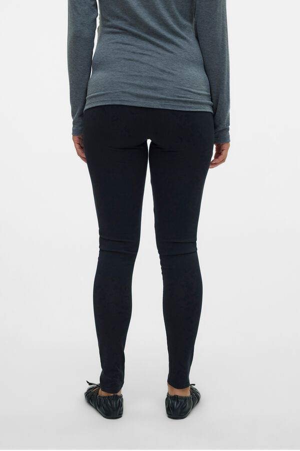 Mamalicious Pack 2 long maternity leggings black